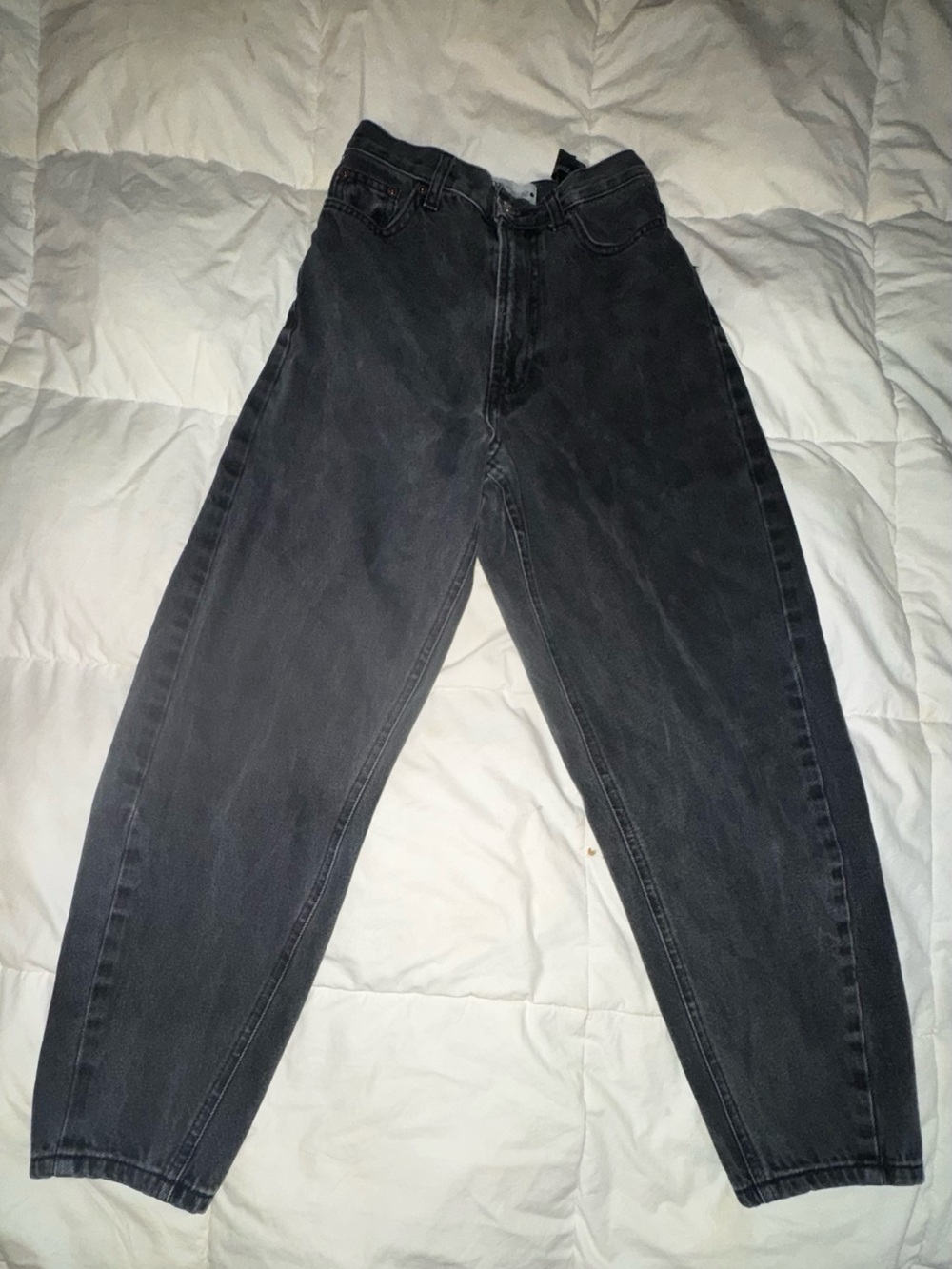 Zara “The Petit Slouchy” High-Rise Barrel Jeans